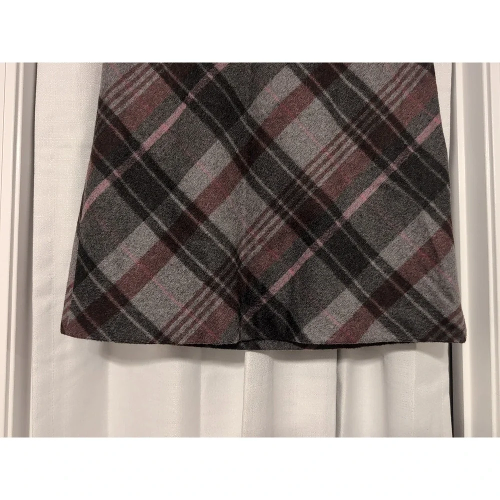 Ann Taylor Petites Wool Plaid Skirt Academia Preppy Coquette Girl‎ Size 4 Petite
